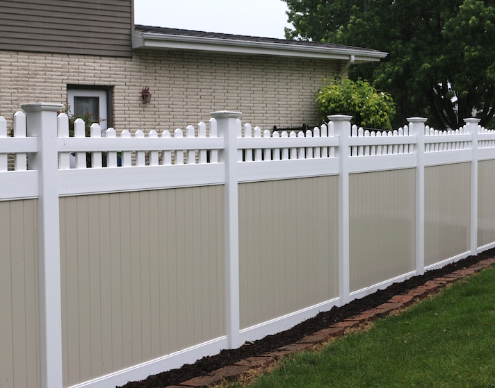 Two Tone Open Scallop fence